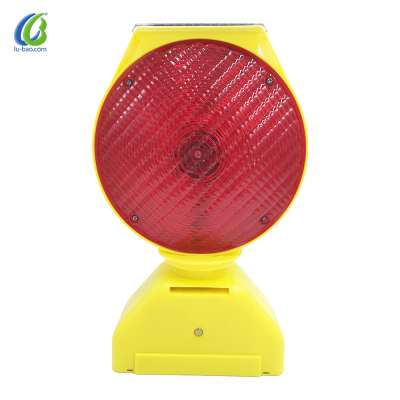 Easy absorb light Durable big solar panel LED Road Safety Warning Light