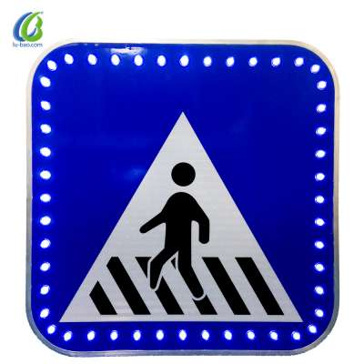 Hot sale aluminium traffic solar led road warning sign led traffic sign